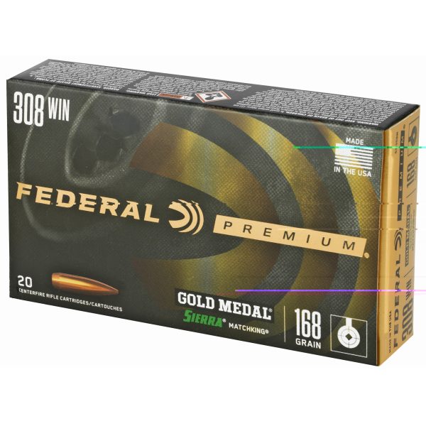 Federal Gold Medal .308wn 168gr Bthp 20ct - Image 2