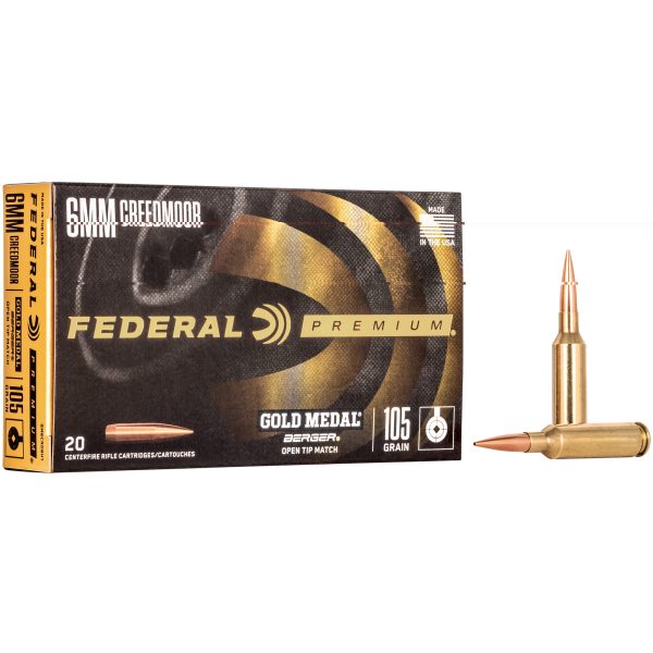 Federal Gold Medal 6mm Creedmoor 105gr Berg 20ct