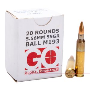 Global Ordnance 5.56nato M193 55gr Fmj 20ct