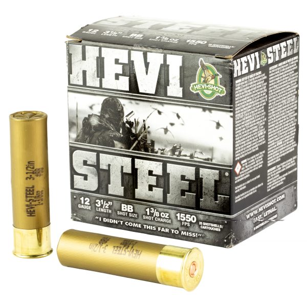 Hevi Steel 12ga 3.5" Bb 25ct