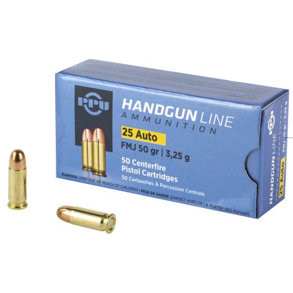 PPU .25acp Fmj 50gr 50CT