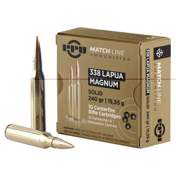 PPU .338 Lapua Mag Match 240gr 10ct