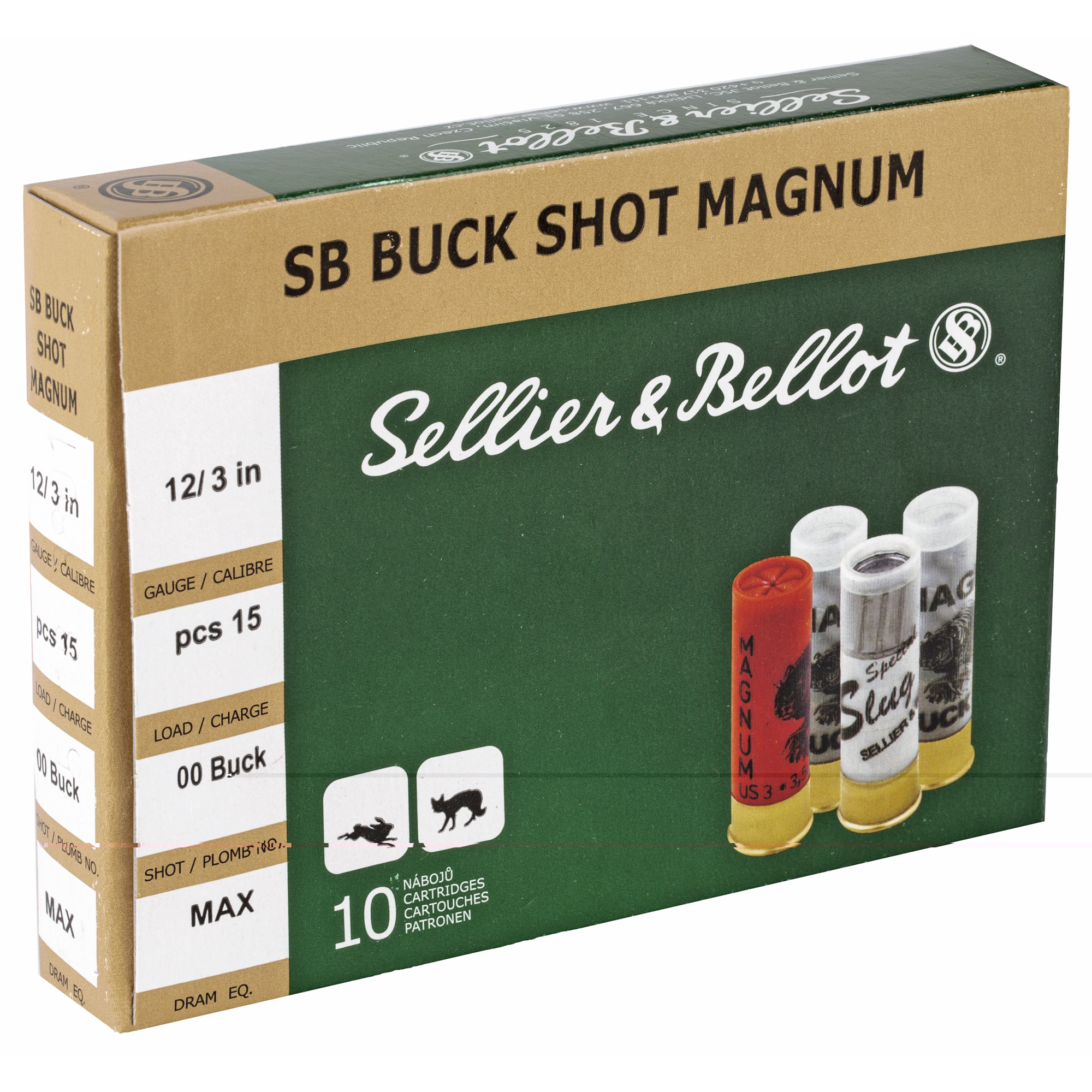 Sellier & Bellot 12ga 3" 00 15pel 10ct - Image 4