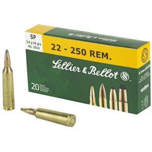 Sellier & Bellot .22-250 55gr Sp 20ct