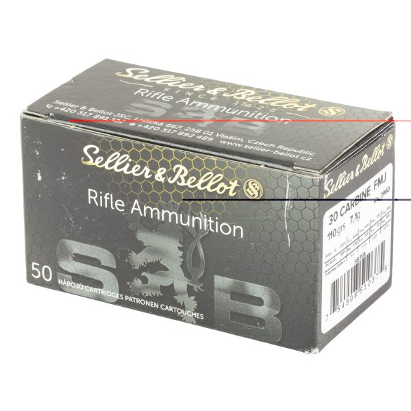 Sellier & Bellot .30carbine 110gr Fmj 50ct - Image 2