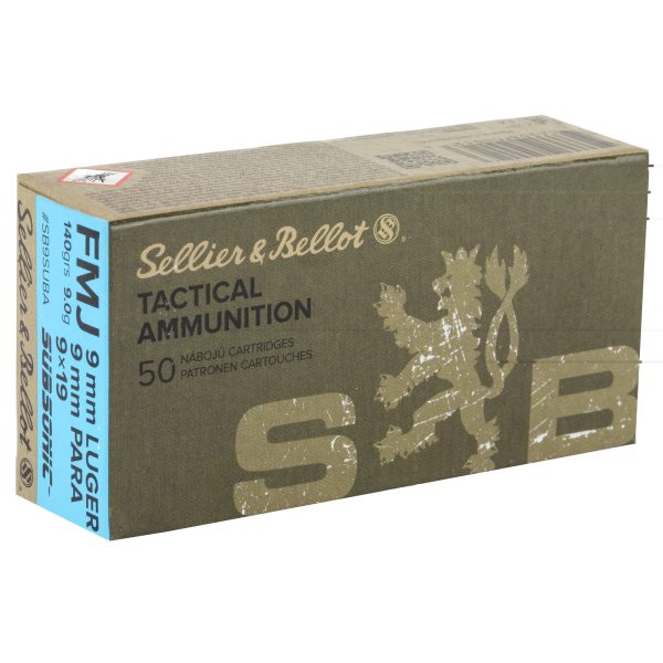 Sellier & Bellot 9mm Subsonic 140gr Fmj 50ct - Image 3