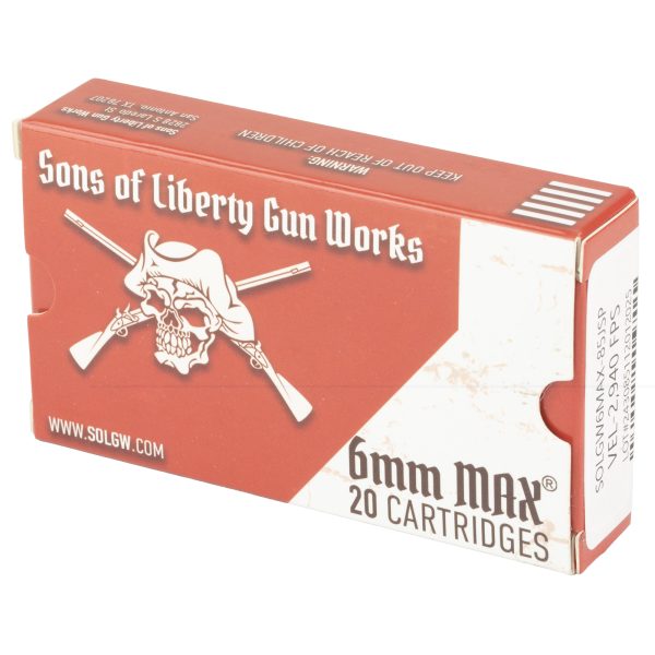 Sons of Liberty Gun Works 6mm Max 80gr Exp Mono 20ct - Image 4