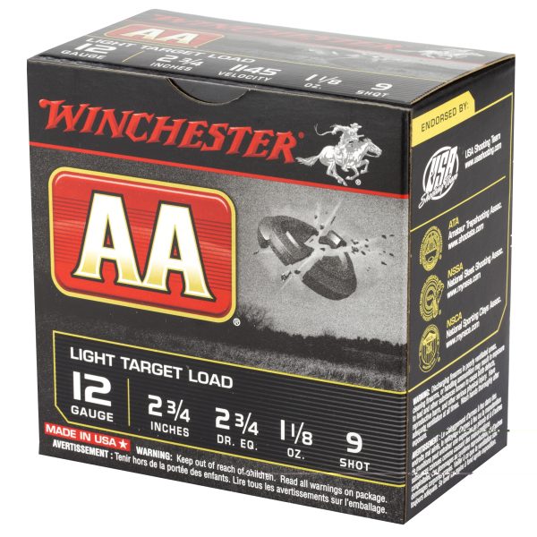 Winchester AA Target 12ga 2.75" #9 25ct - Image 2