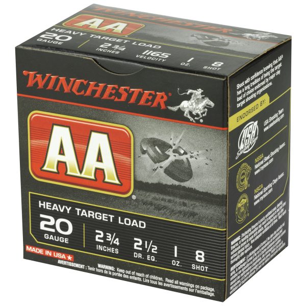 Winchester AA Heavy Target 20ga 2.75" #8 25ct - Image 3