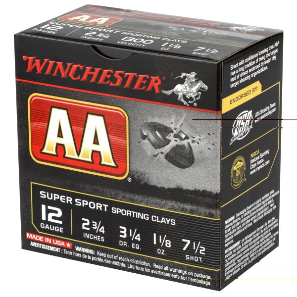 Winchester AA Ss 12ga 2.75" #7.5 25ct - Image 2