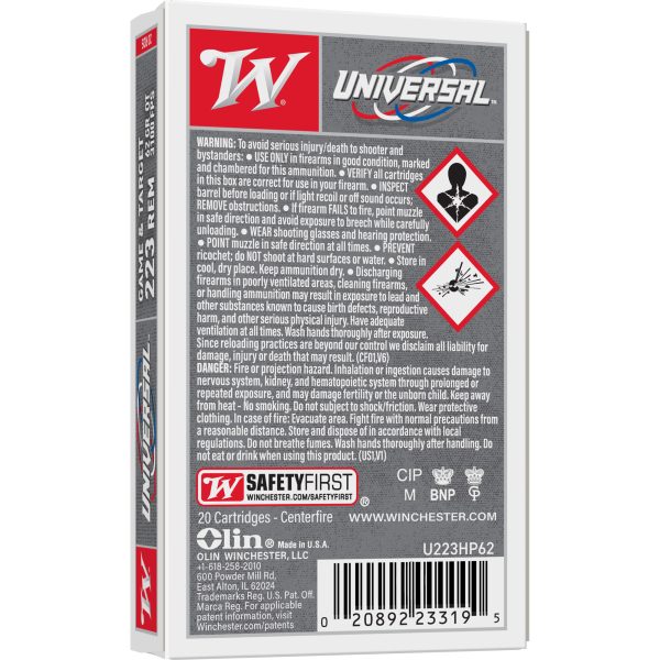 Winchester Lc .223 Rem 62gr Fmj 20ct - Image 2