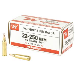 Winchester USA .22-250 Rem 45gr Jacketed Hollow Point 40CT