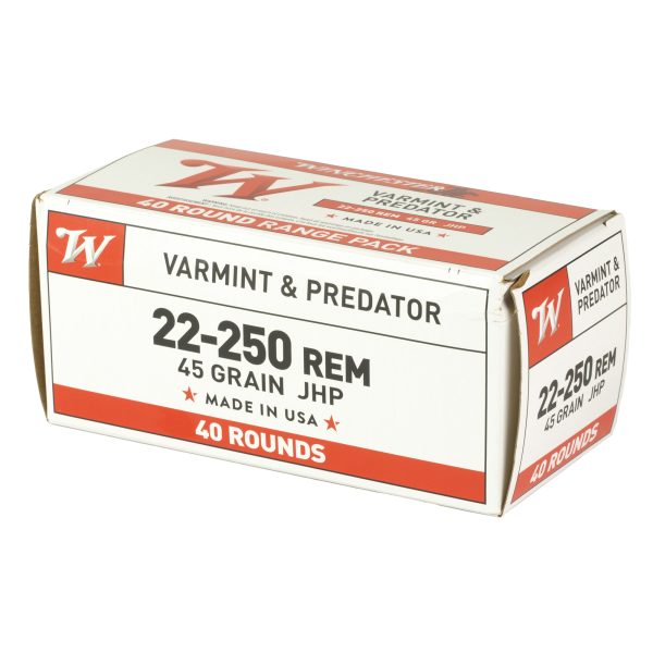 Winchester USA .22-250 Rem 45gr Jacketed Hollow Point 40CT - Image 3