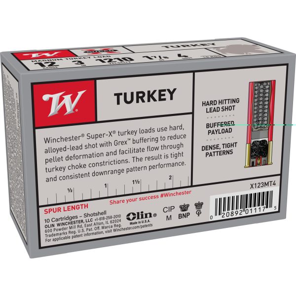 Winchester SuperX Turkey 12ga 3" #4 10ct - Image 4