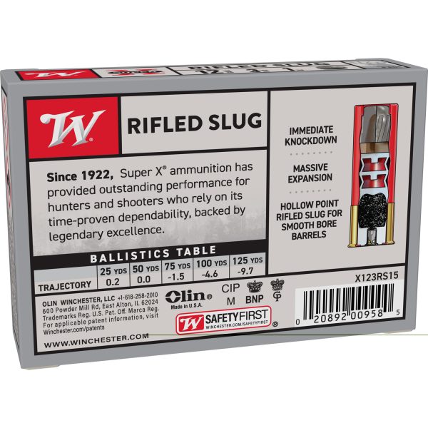 Winchester SuperX 12ga 3" 1oz Rifled 5ct - Image 2