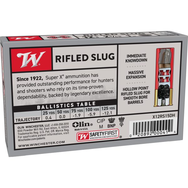 Winchester SuperX 12ga 2.75" 1oz Rifled 5ct - Image 4