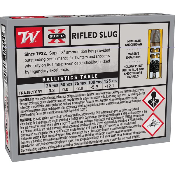 Winchester SuperX 20ga 2.75" 3-4oz Rfld 5ct - Image 2