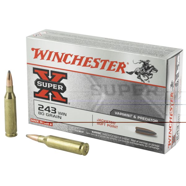 Winchester SuperX .243win 80gr Jsp 20ct