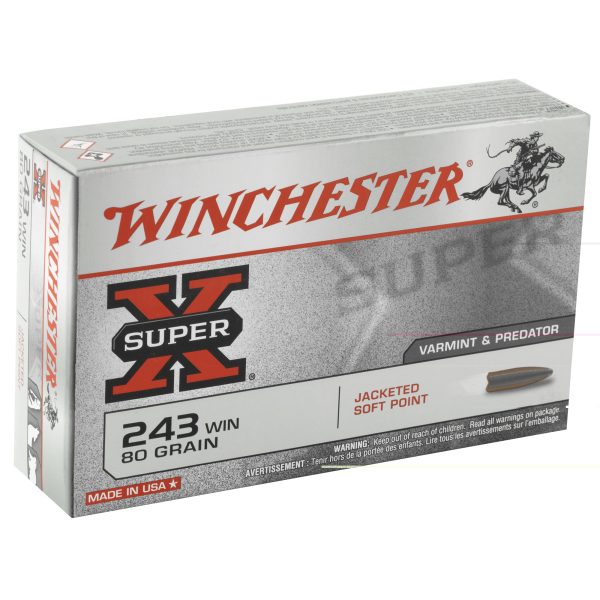 Winchester SuperX .243win 80gr Jsp 20ct - Image 2