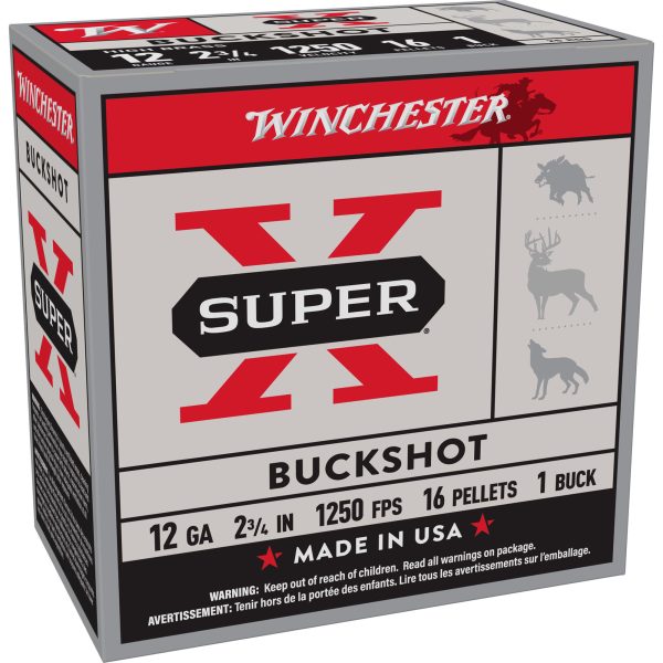 Winchester Super-X 12ga 2.75" #1 Buckshot 25CT