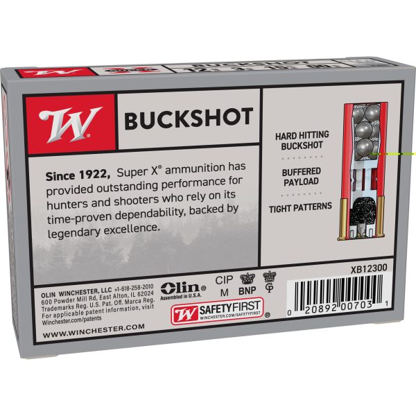 Winchester SuperX 12ga 3" 00bk 15p 5ct - Image 2