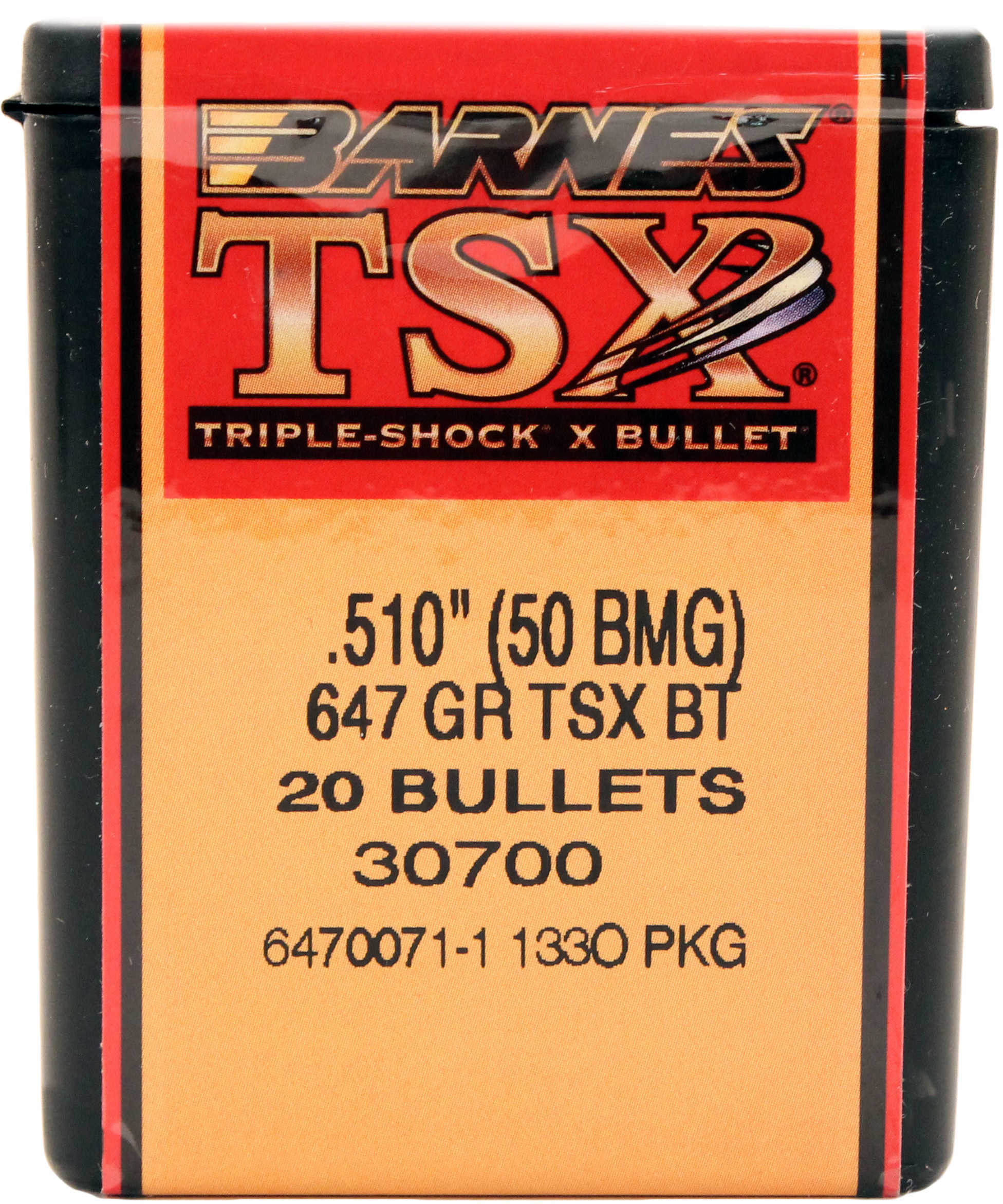 Barnes TSX Bullets .50 BMG 647gr BT 20ct