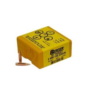 Berger Match Grade Target Bullets 6mm .243" 108 gr BT TARGET 100ct