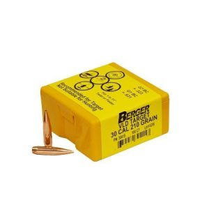 Berger Match Grade Target Bullets .30 cal 210 gr VLD TARGET 100ct