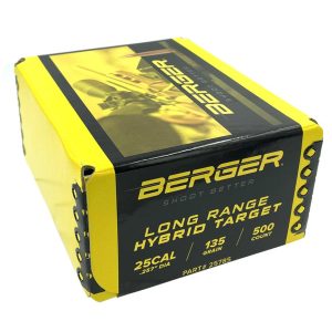 Berger .25 cal 135gr LR Hybrid Target 500ct
