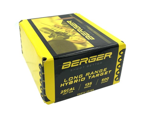 Berger .25 cal 135gr LR Hybrid Target 500ct