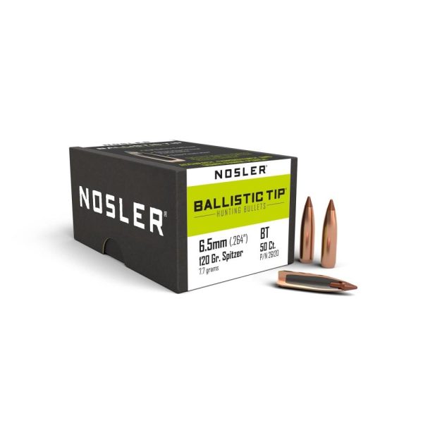 Nosler Ballistic Tip Hunting Bullets 6.5mm 120 gr SBT-BTIP 50ct