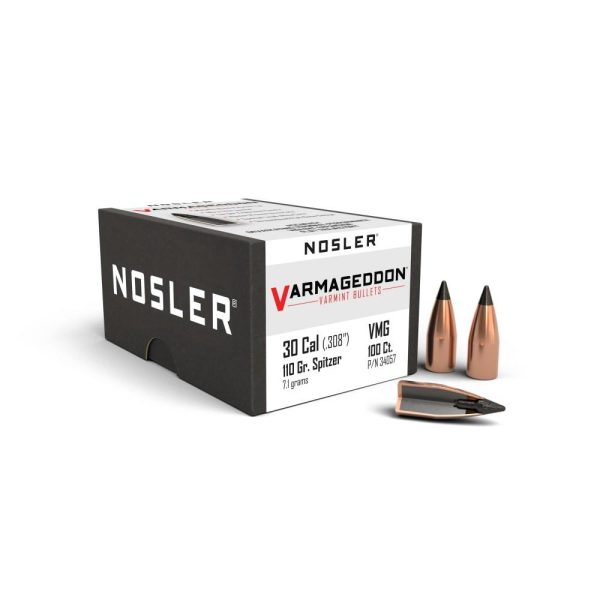 Nosler VarMageddon Bullets .30 cal 110 gr FB-TIPPED 100ct