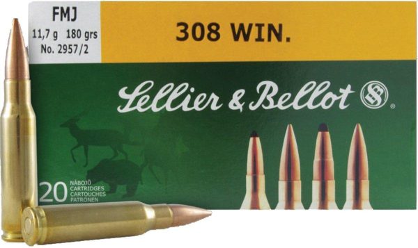 Sellier & Bellot .308 Win 180 gr FMJ 20ct