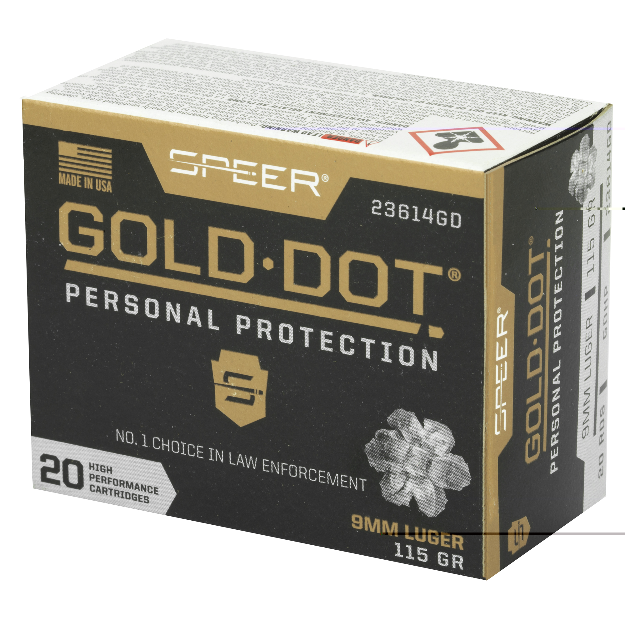 Speer Gold Dot 9mm Ammunition 115gr Hp 20ct - Image 2