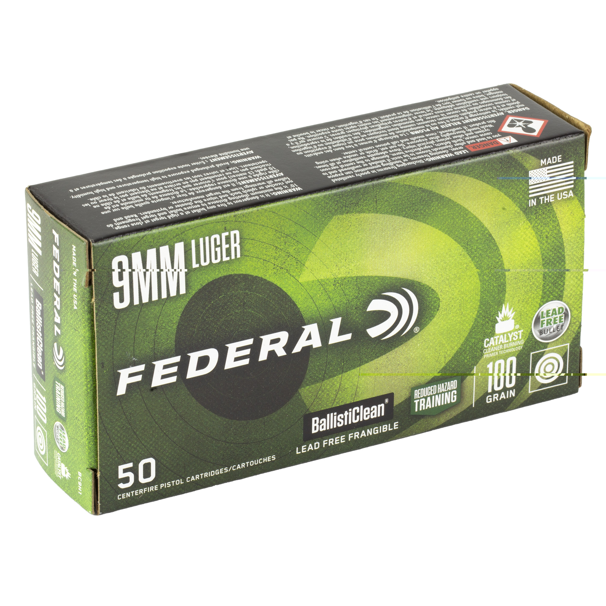 Federal Ballisticlean 9mm Ammunition 100gr 50ct - Image 3