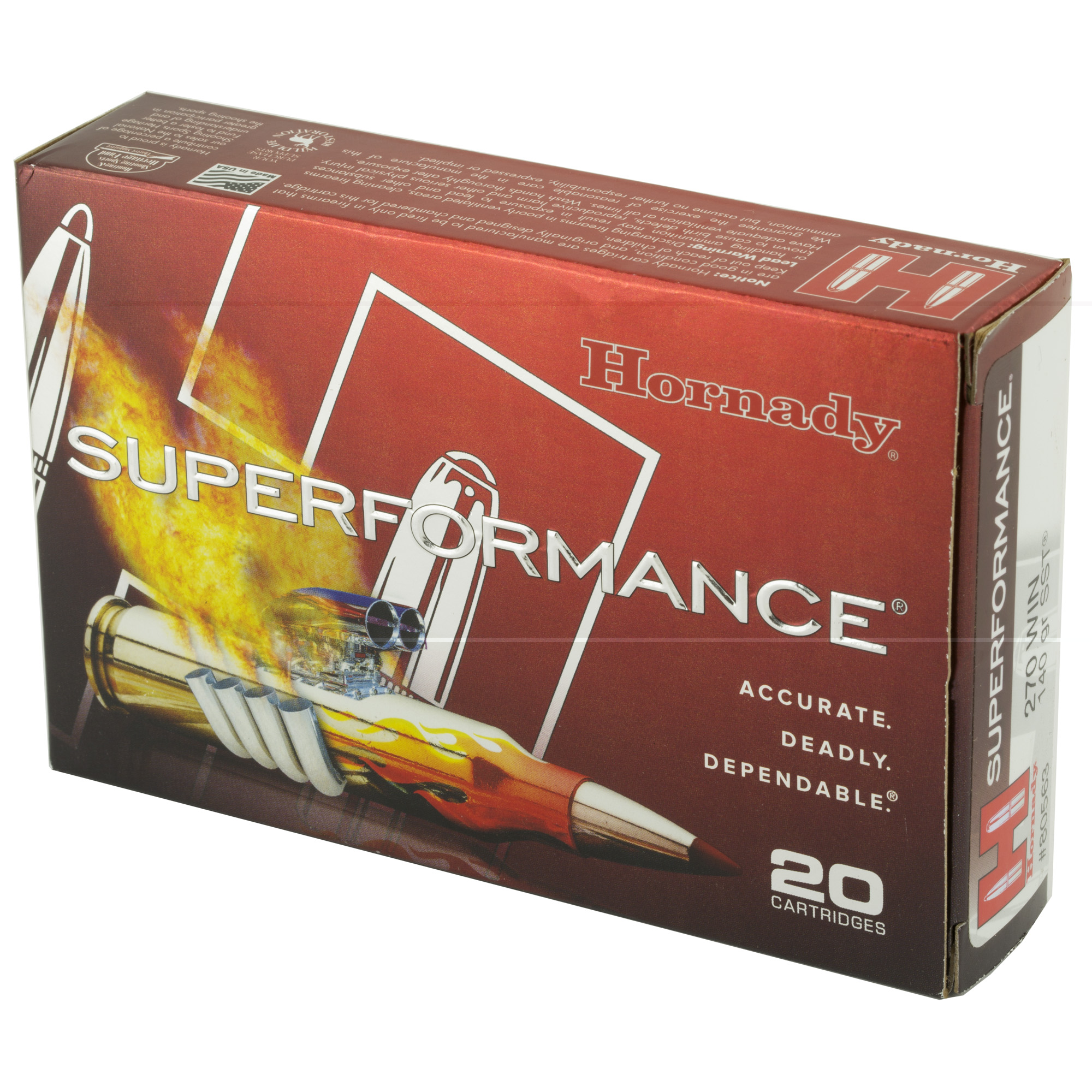 Hornady Superformance .270win Ammunition 140gr Sst 20ct - Image 2