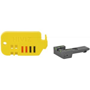 Hiviz Adj Rear Sight Rug Rvlvr Gr-rd