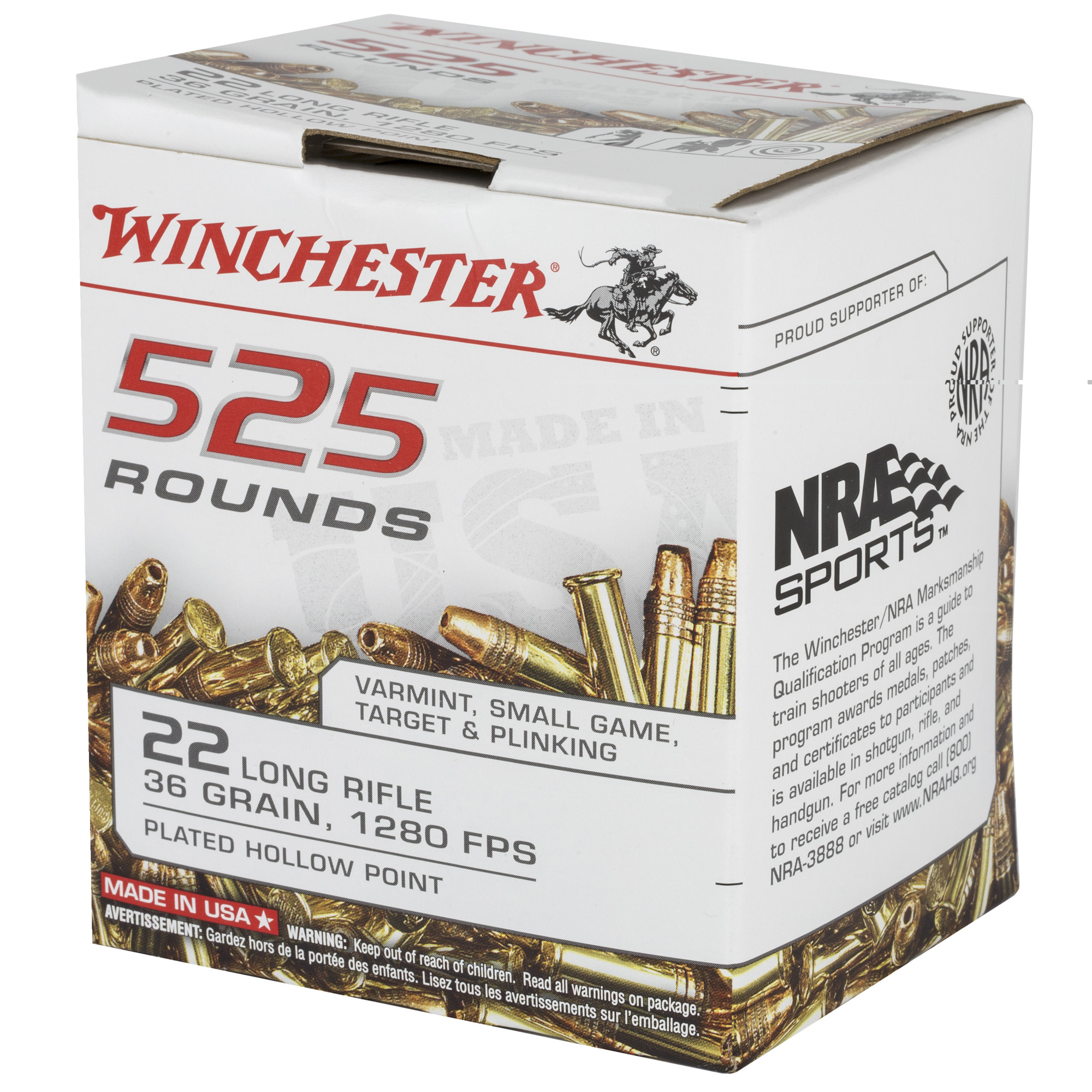 Winchester USA .22lr Ammunition 36gr 525ct - Image 4