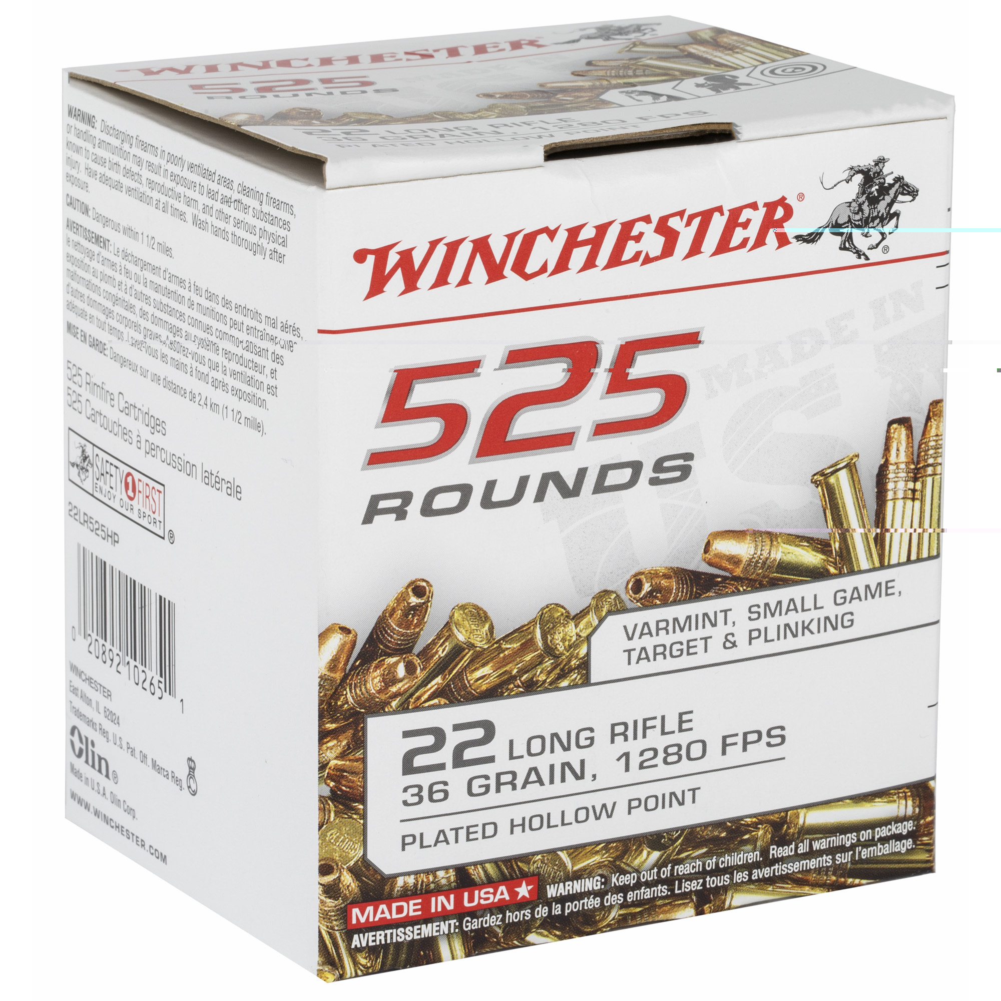 Winchester USA .22lr Ammunition 36gr 525ct - Image 2