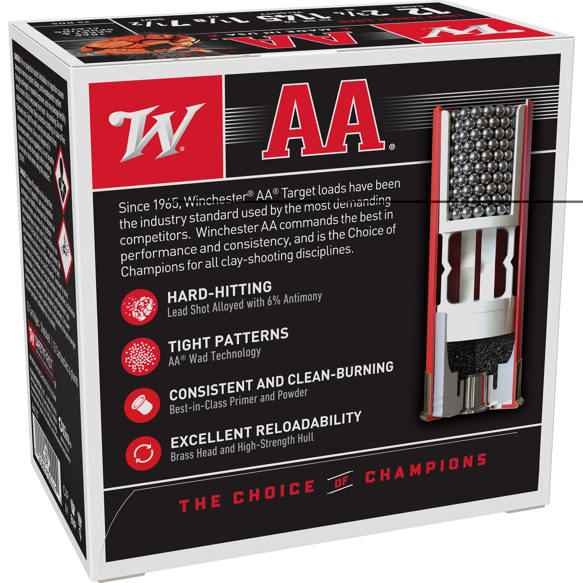 Winchester AA Target Ammunition 12ga 2.75" #7.5 25ct - Image 3