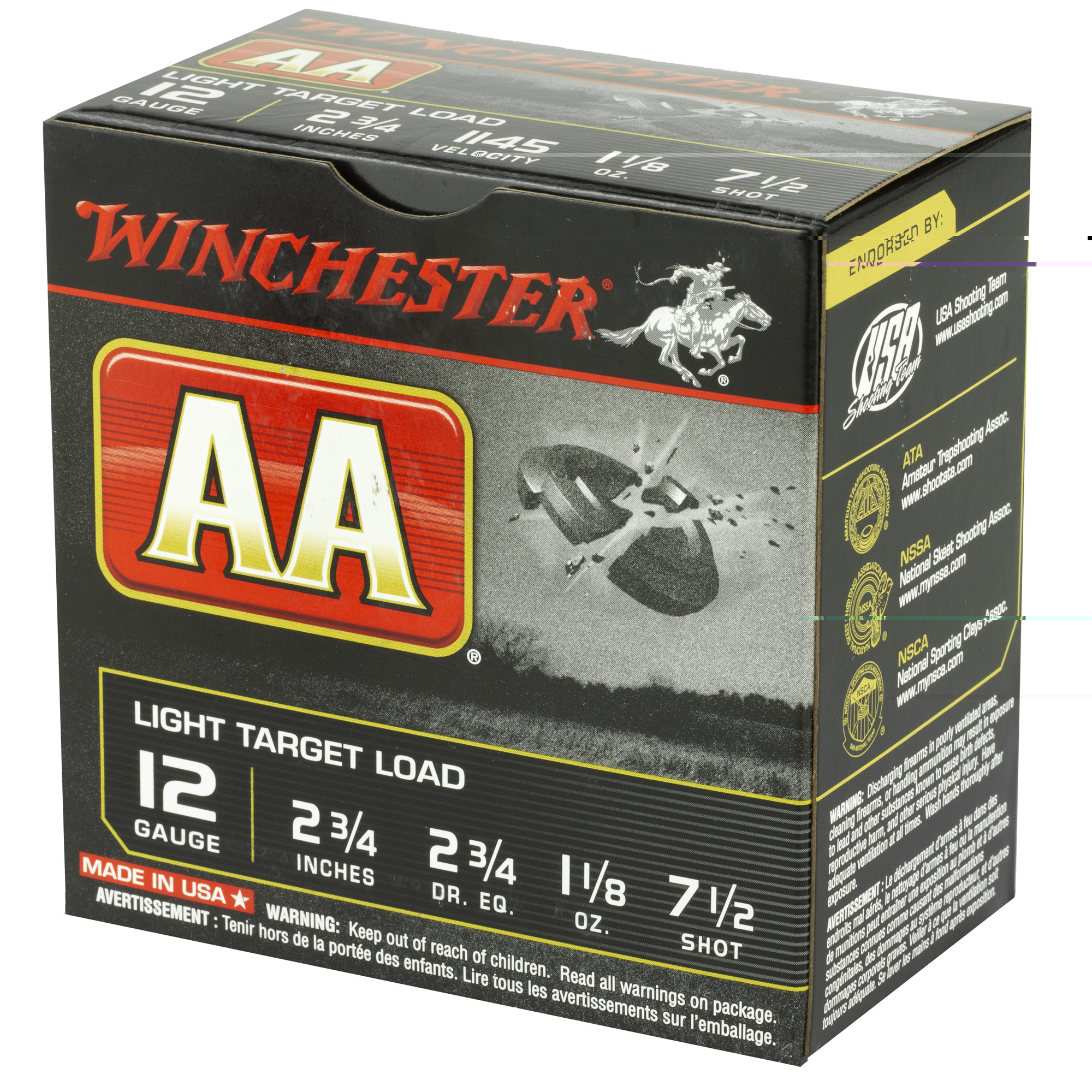 Winchester AA Target Ammunition 12ga 2.75" #7.5 25ct - Image 4
