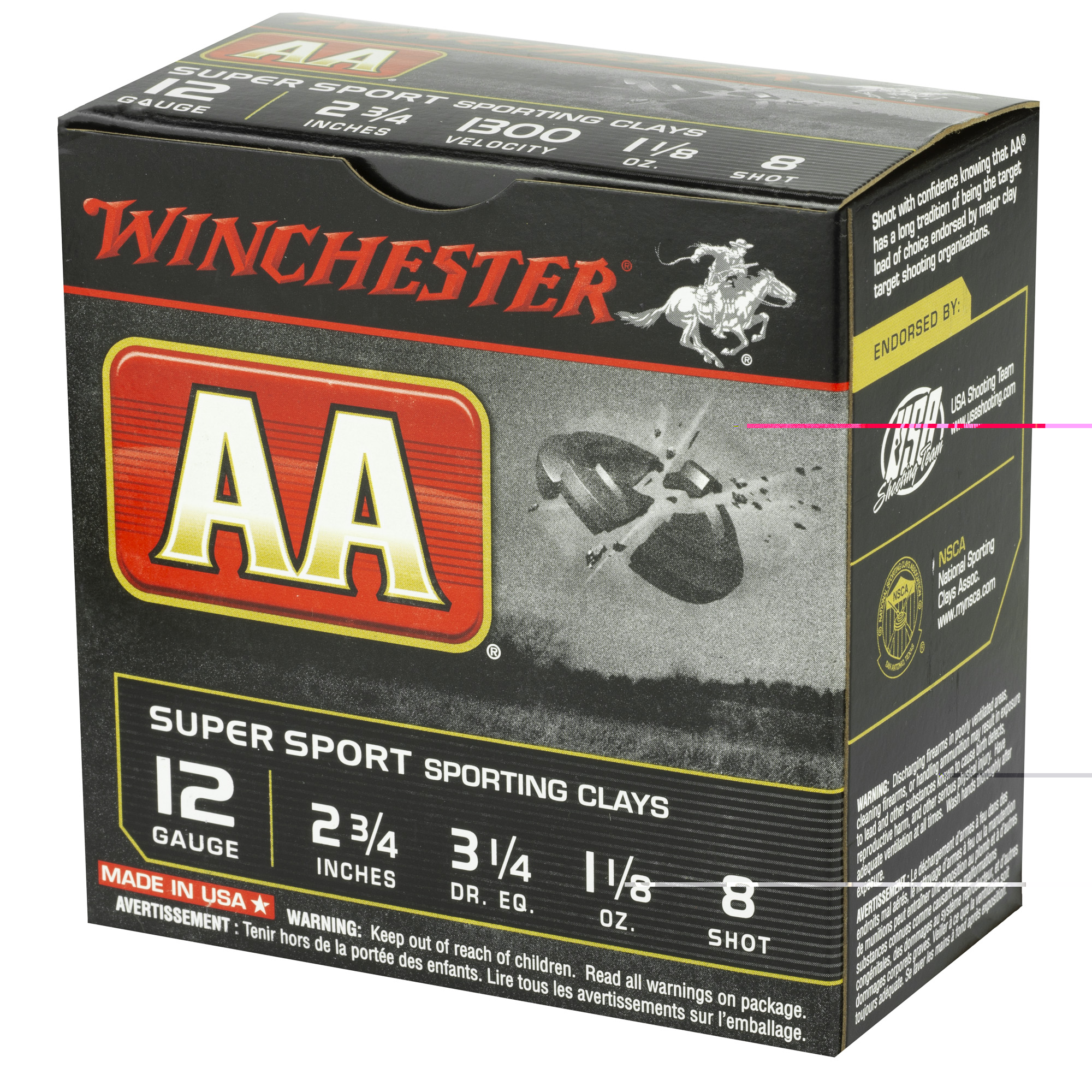 Winchester AA SS Ammunition 12ga 2.75" #8 25ct - Image 3