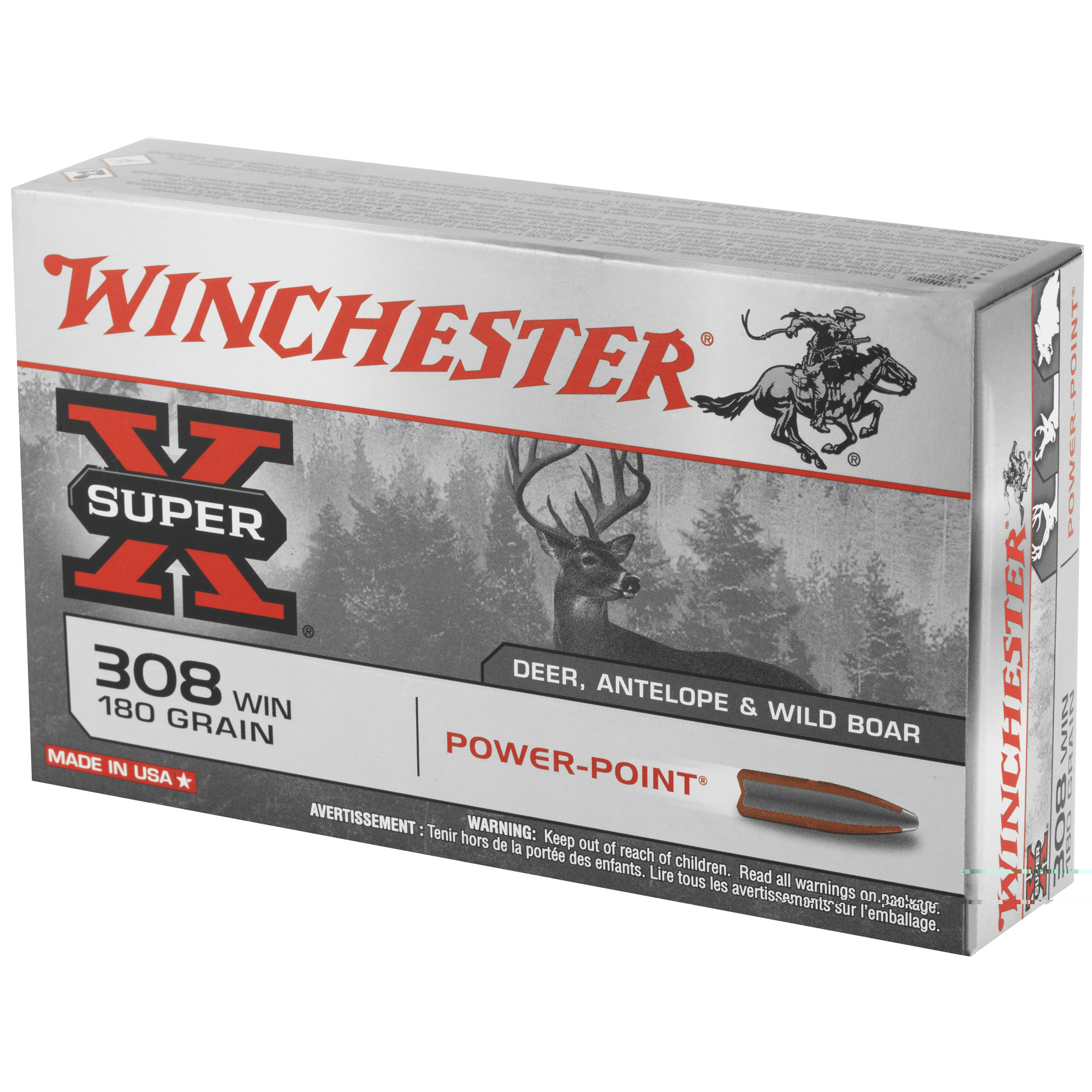Winchester SuperX Power Point .308win Ammunition 180gr 20ct - Image 3
