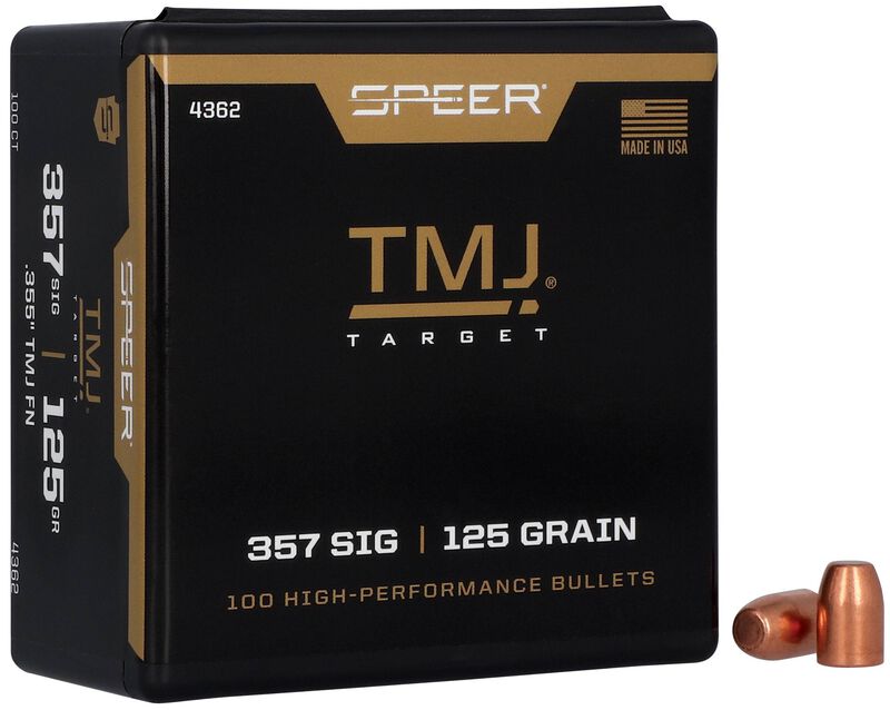 Speer TMJ Handgun Bullets .357 SIG-.38 Super 125 gr TM-JFN 100ct
