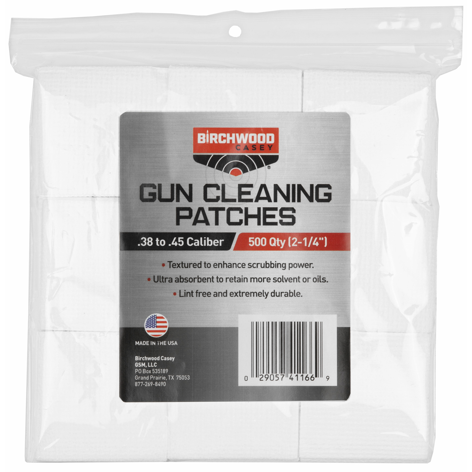 B-c Patches 2-1-4" .38-.45 Cal 500pk