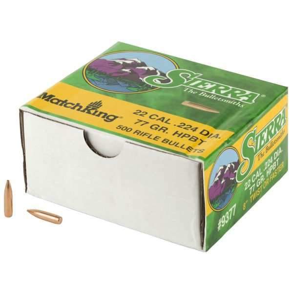 Sierra Matchking .22 Cal .224 77gr 500ct