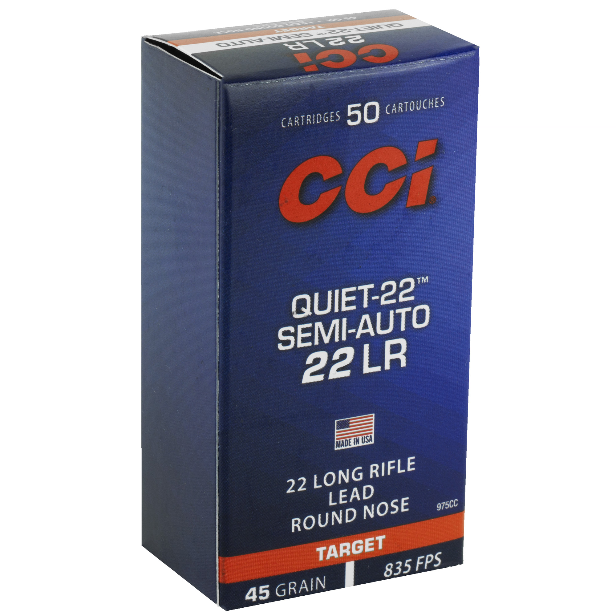 CCI Quiet .22LR Semi-Auto Ammunition 45gr LRN 50ct - Image 3