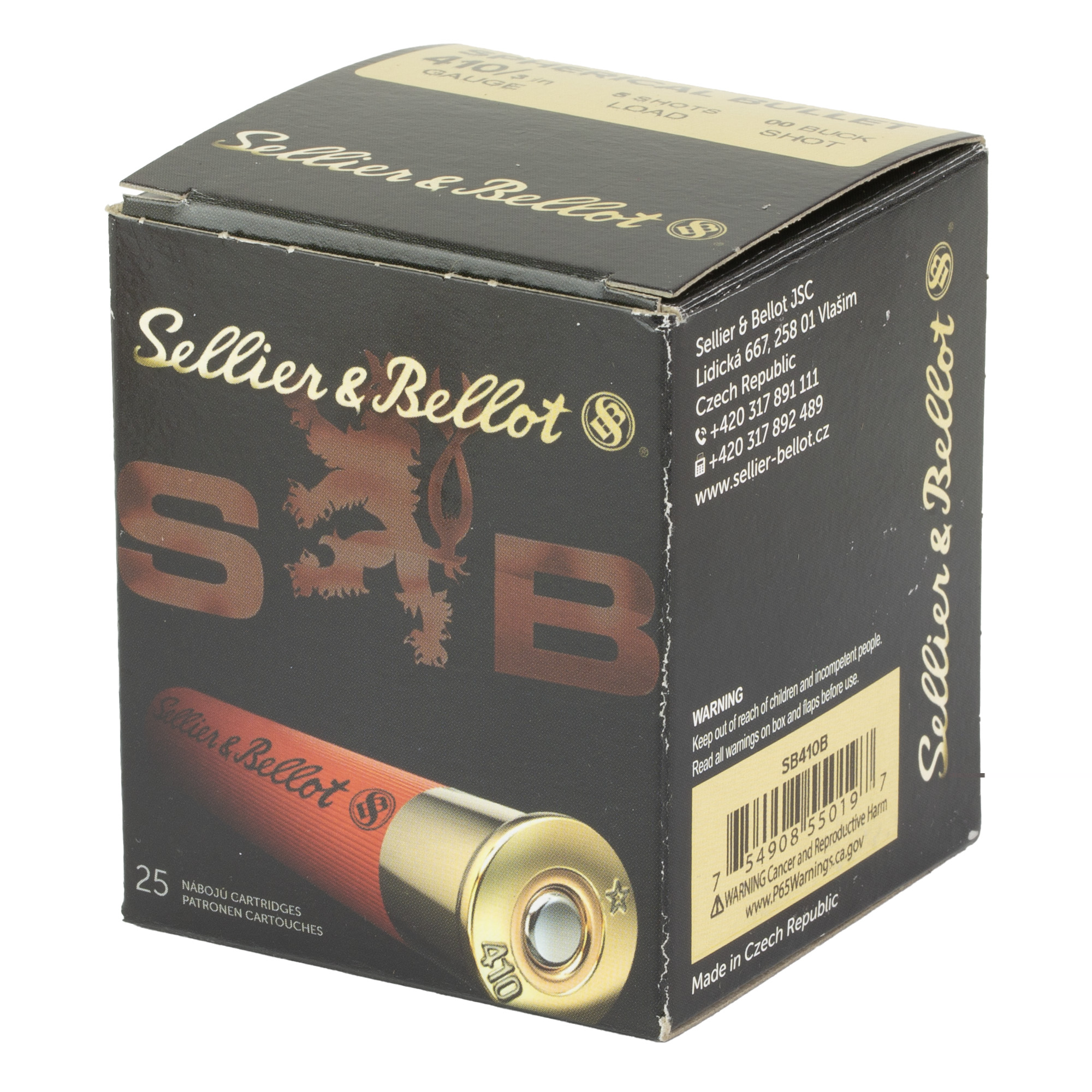 S&B .410 3" Ammunition 00 Buckshot 5pel 25ct - Image 4