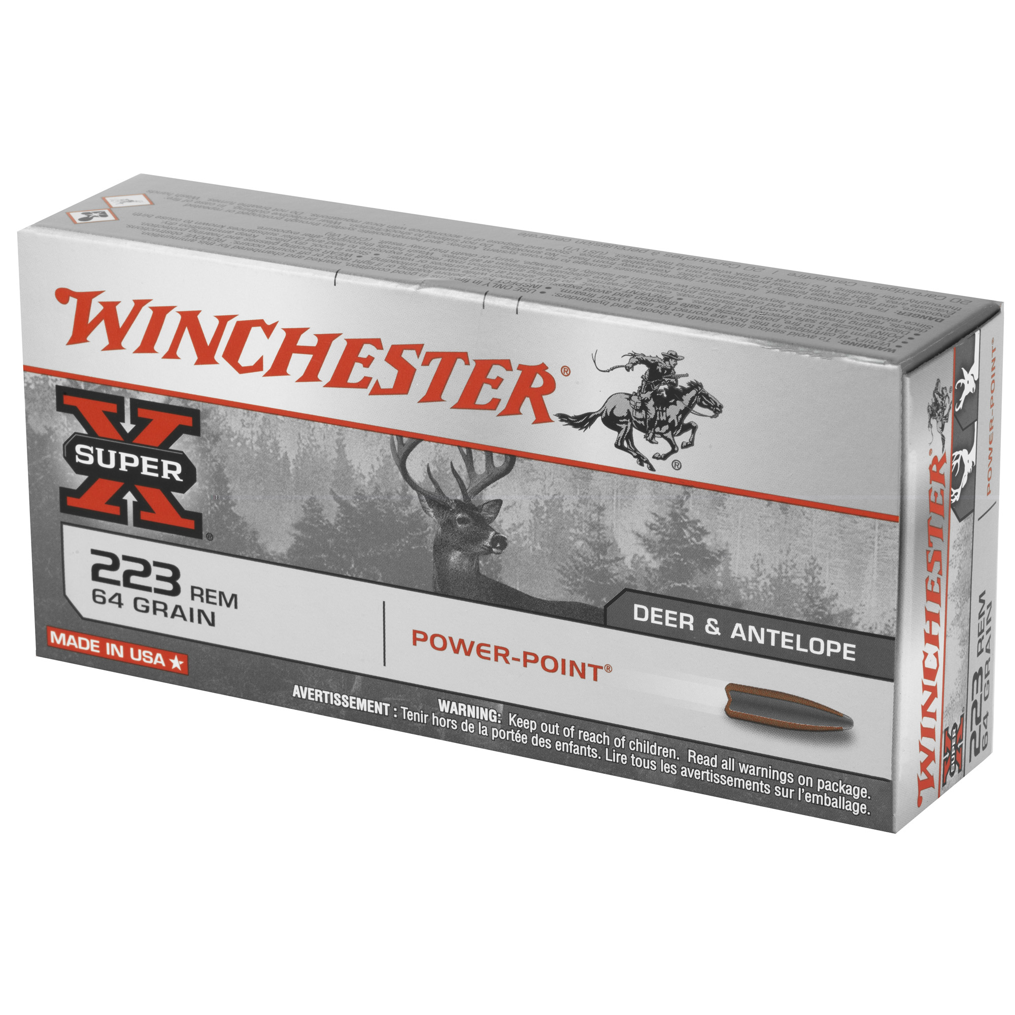 Winchester SuperX Ammunition .223rem 64gr PP 20ct - Image 3
